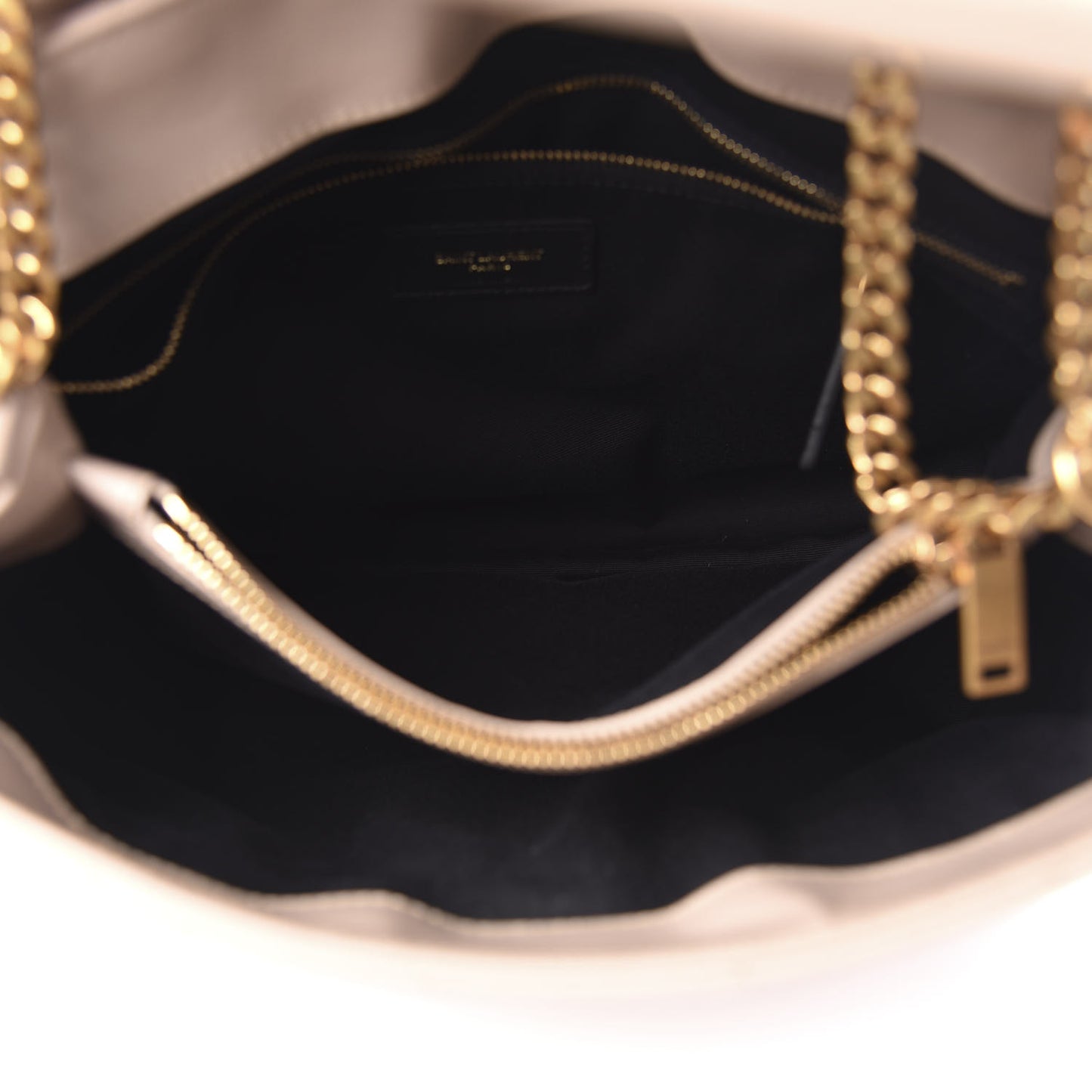 Calfskin Y Quilted Monogram Medium Loulou Chain Satchel Light Natural