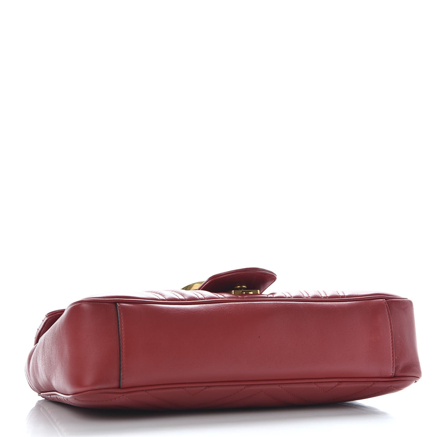 Calfskin Matelasse Medium GG Marmont Shoulder Bag Hibiscus Red