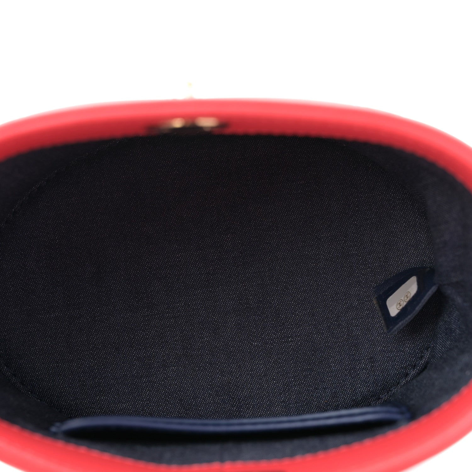 Chanel Lambskin Resin Elegant Chain Vanity Case Red 5 of 10
