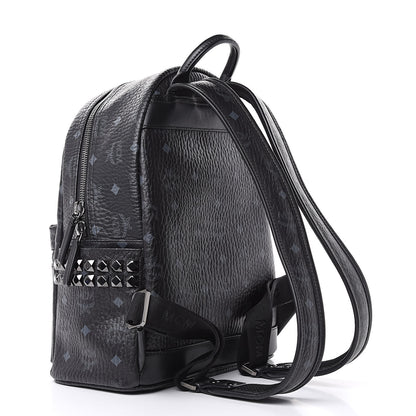 MCM Visetos Small Side Stud Stark Backpack Black 3 of 9