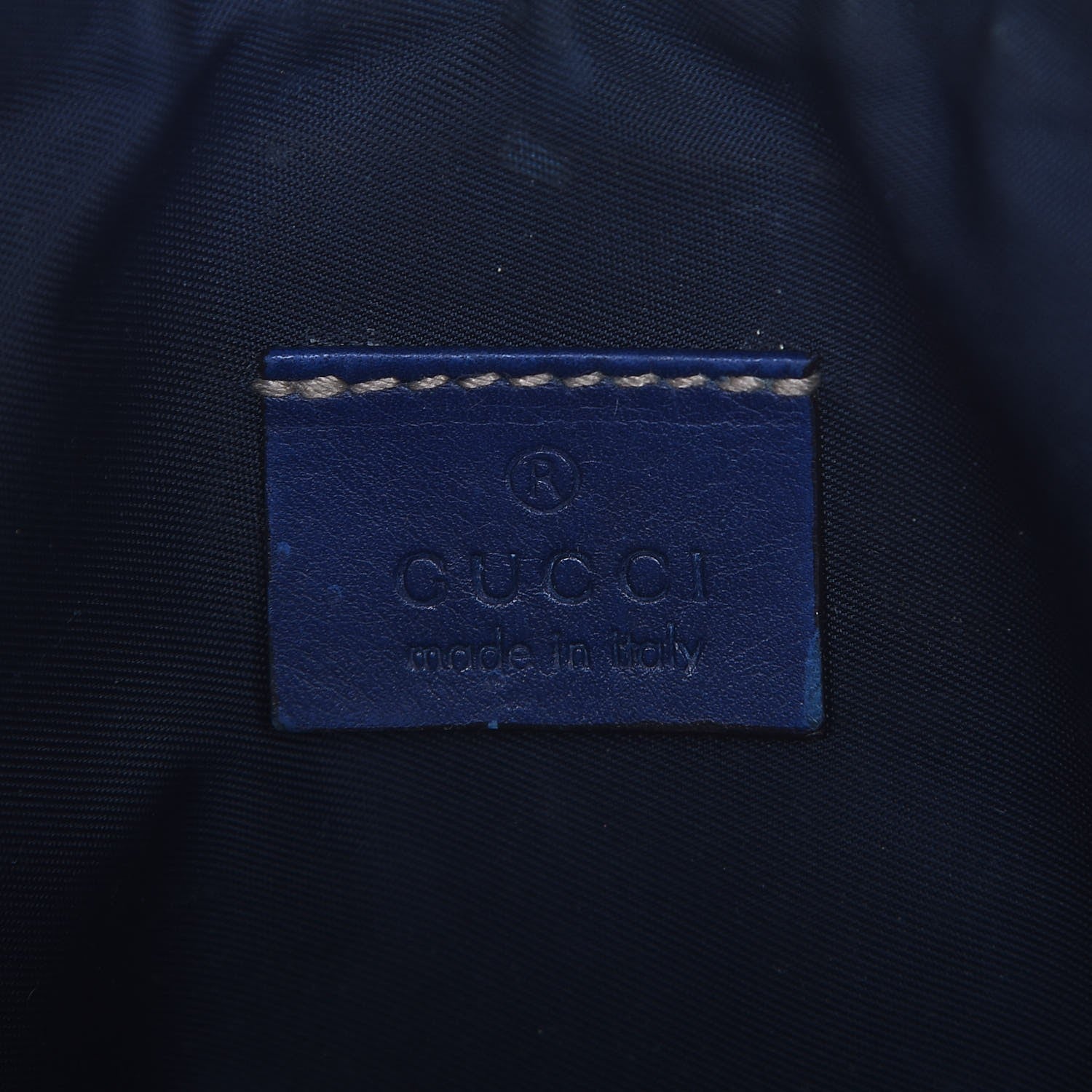 Gucci GG Plus Monogram Sloaney Union Jack British Flag Cosmetic Case Blue 6 of 8