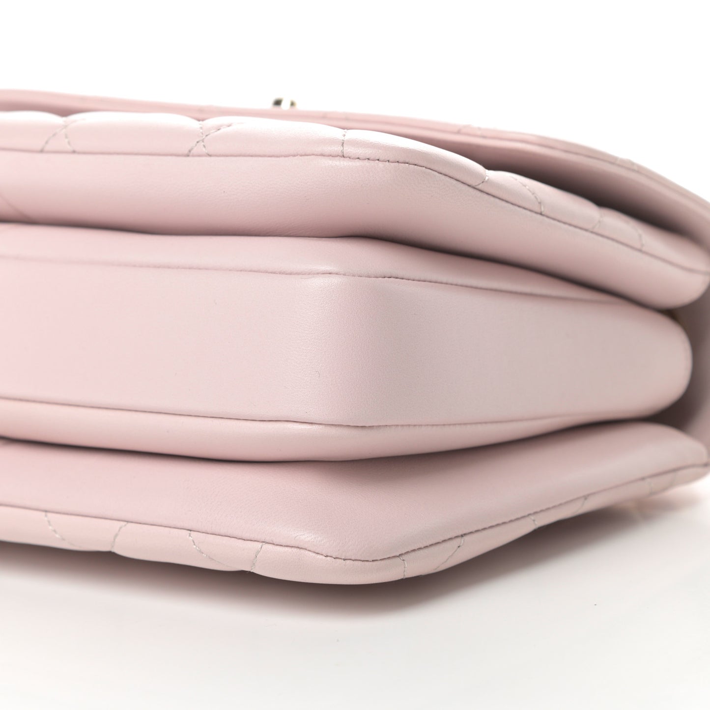 Lambskin Quilted Small Trendy CC Flap Dual Handle Bag Lilac