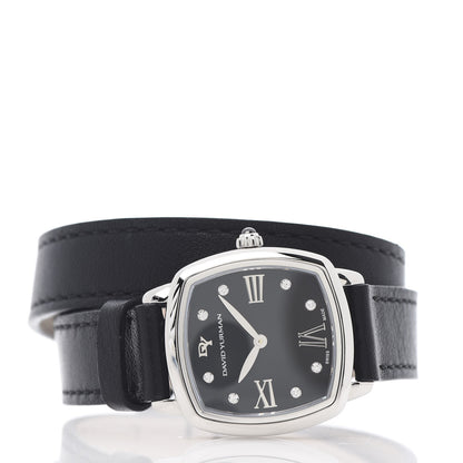 David Yurman Stainless Steel Calfskin Diamond 27mm Albion Wrap Quartz Watch Black 3 of 6