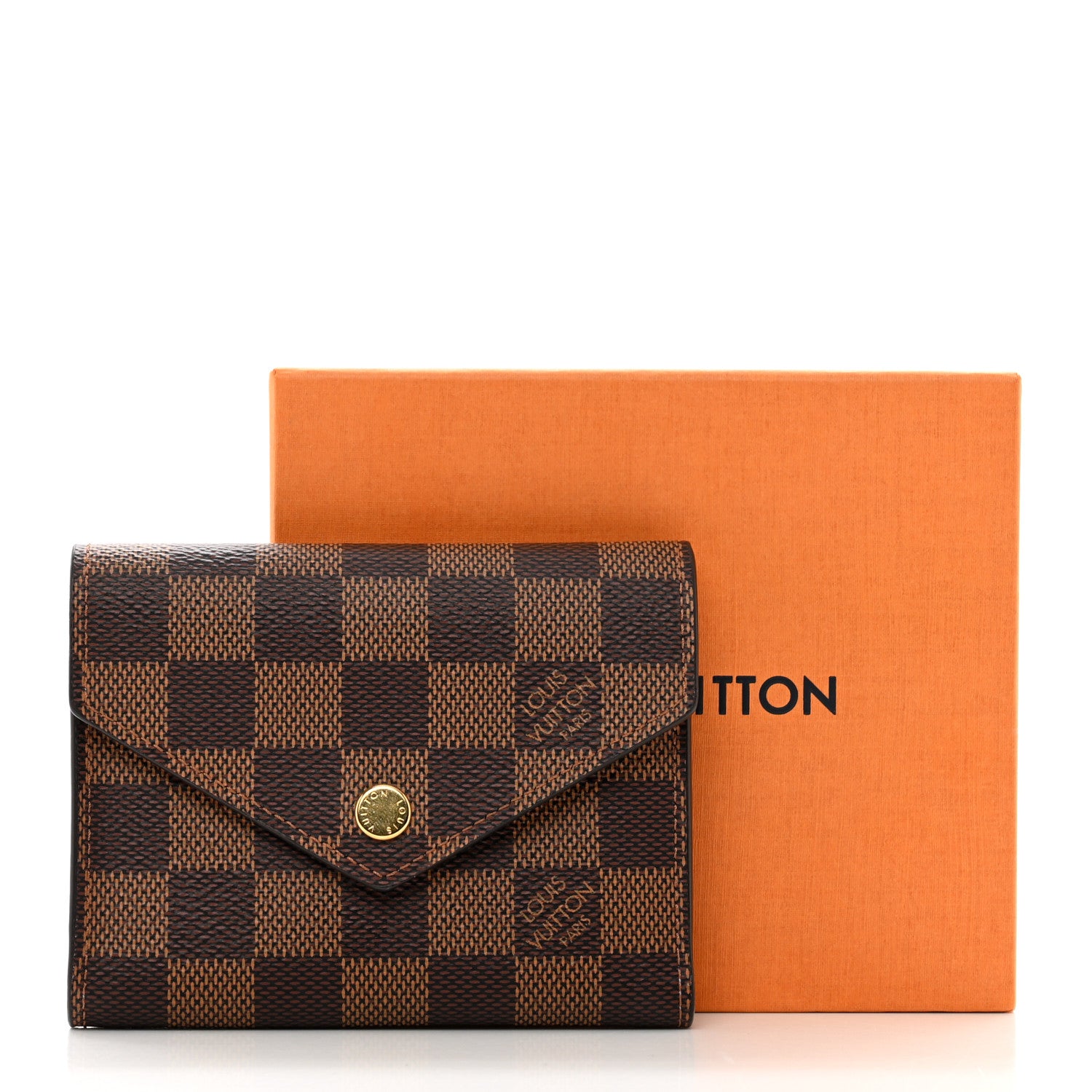 Louis Vuitton Damier Ebene Victorine Wallet Rose Ballerine 7 of 7