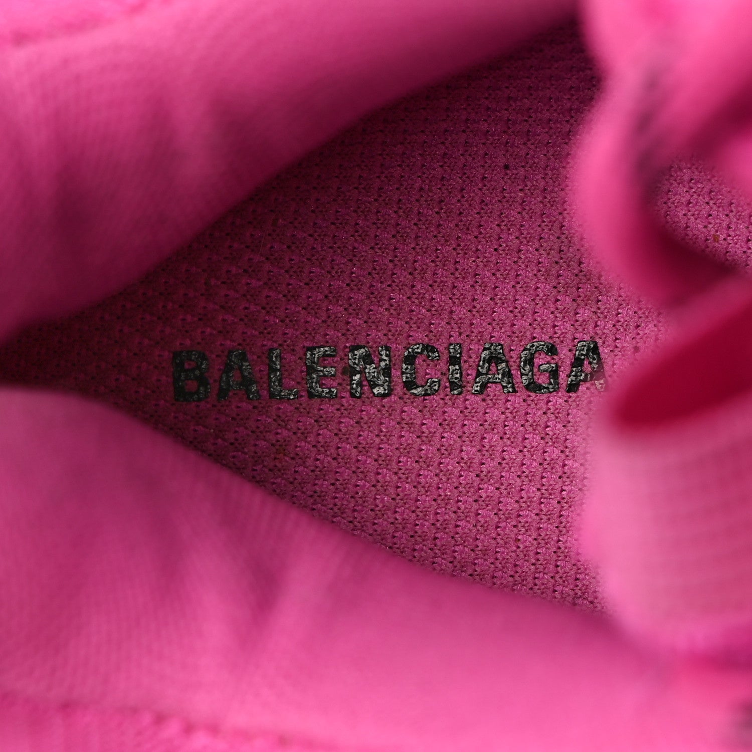 Balenciaga Fabric Mesh Clear Sole Fluo Womens Triple S Sneakers 37 Pink 6 of 7