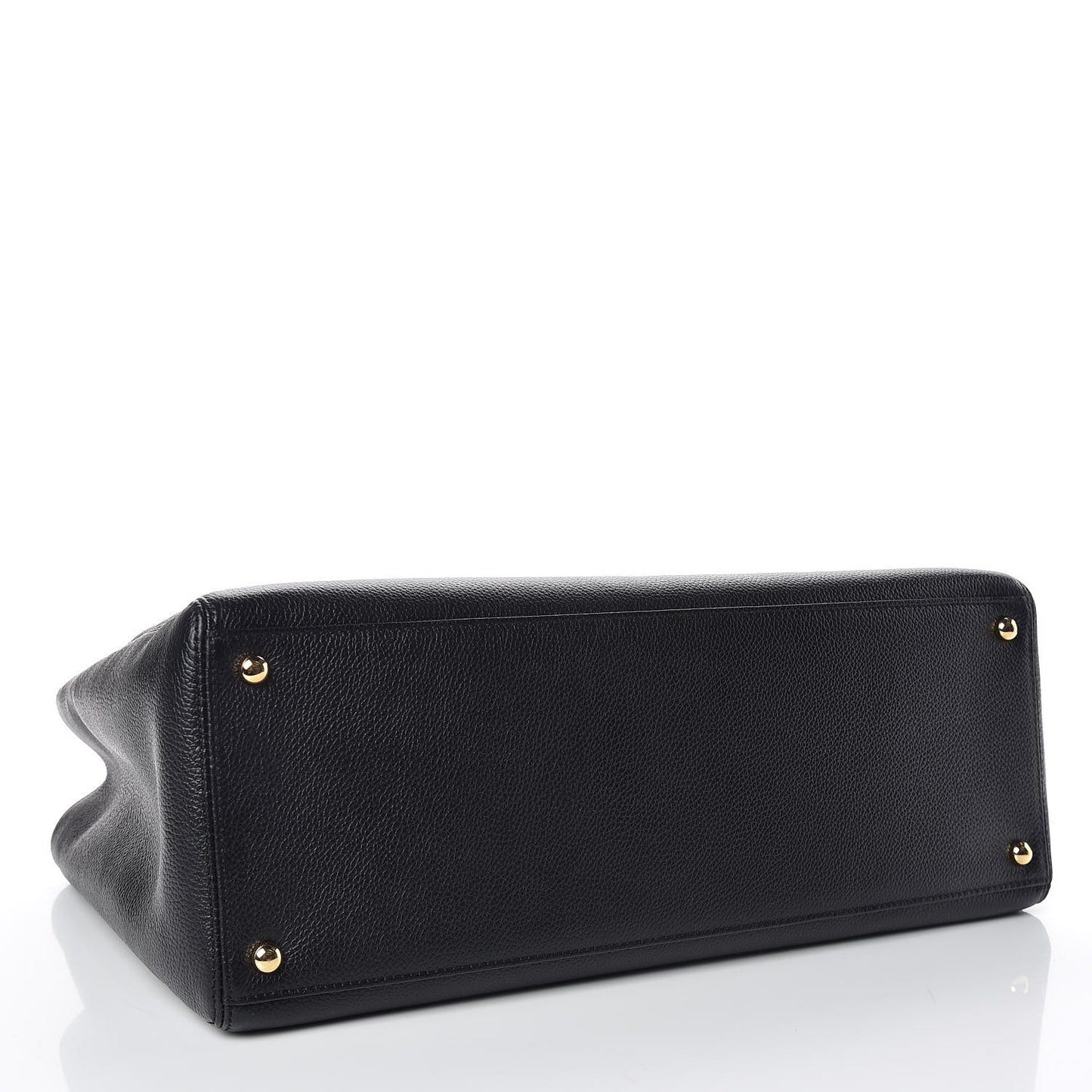 Calfskin Cerf Shopper Tote Black