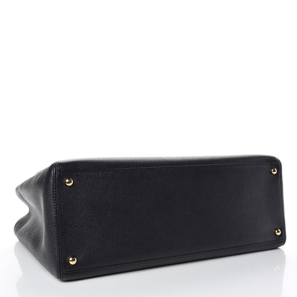 Chanel Calfskin Cerf Shopper Tote Black 4 of 10