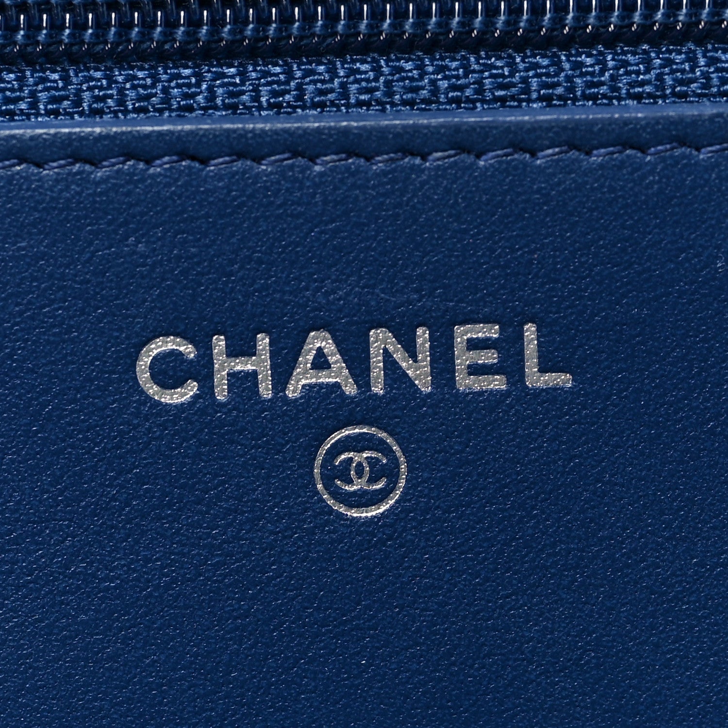 Chanel Caviar Quilted Boy Wallet On Chain WOC Blue 6 of 10