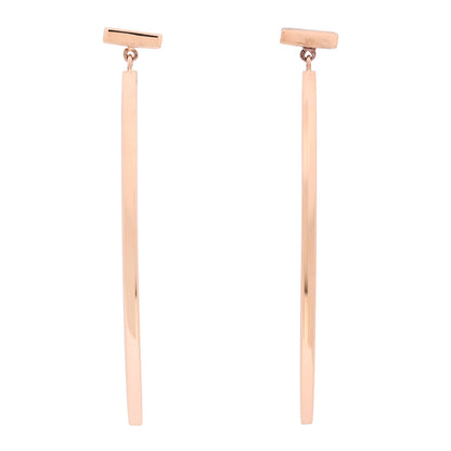 Tiffany 18K Rose Gold T Bar Earrings 1 of 5