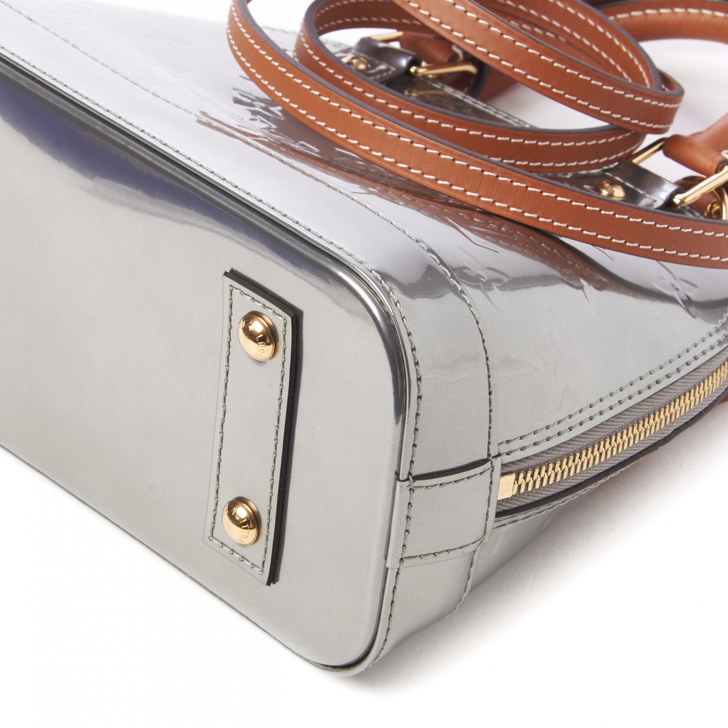 Louis Vuitton Vernis Alma BB Gris Metal 5 of 8