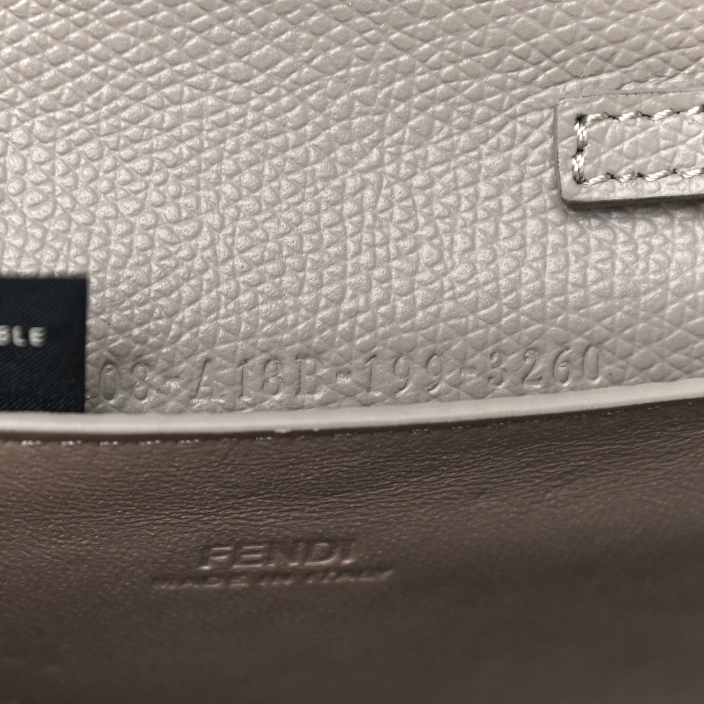 Vitello Cruise F is Fendi Geometric Flap Wallet on Chain Tortora