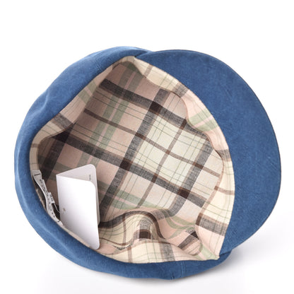 Hermes Linen Paola Cap 56 Indigo 6 of 8