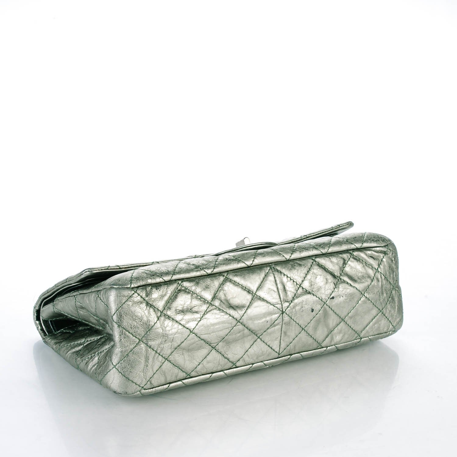 Chanel Metallic Aged Calfskin 2.55 Reissue 227 Flap Green 4 of 8