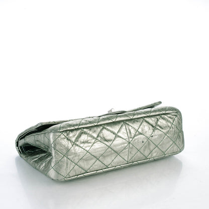 Chanel Metallic Aged Calfskin 2.55 Reissue 227 Flap Green 4 of 8