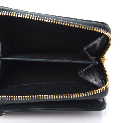 Balenciaga Agneau Giant 12 Gold Hardware Bill Fold Zip Wallet Vert Pinede 6 of 12
