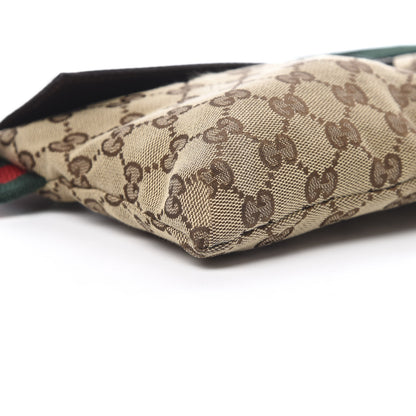 Gucci GG Monogram Web Double Pocket Belt Bag Dark Brown 11 of 16