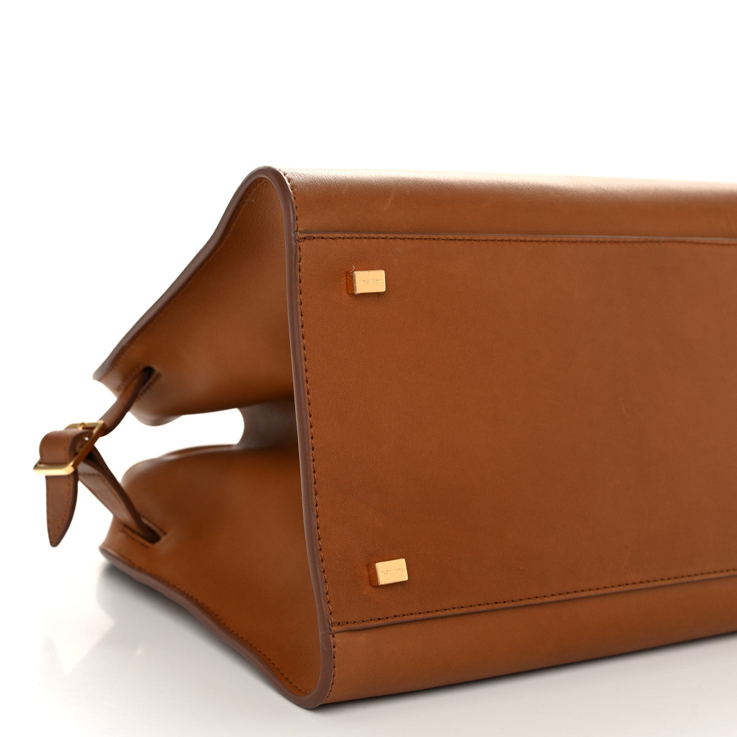 The Row Polished Saddle Calfskin Soft Margaux 12 Cuir 8 of 10