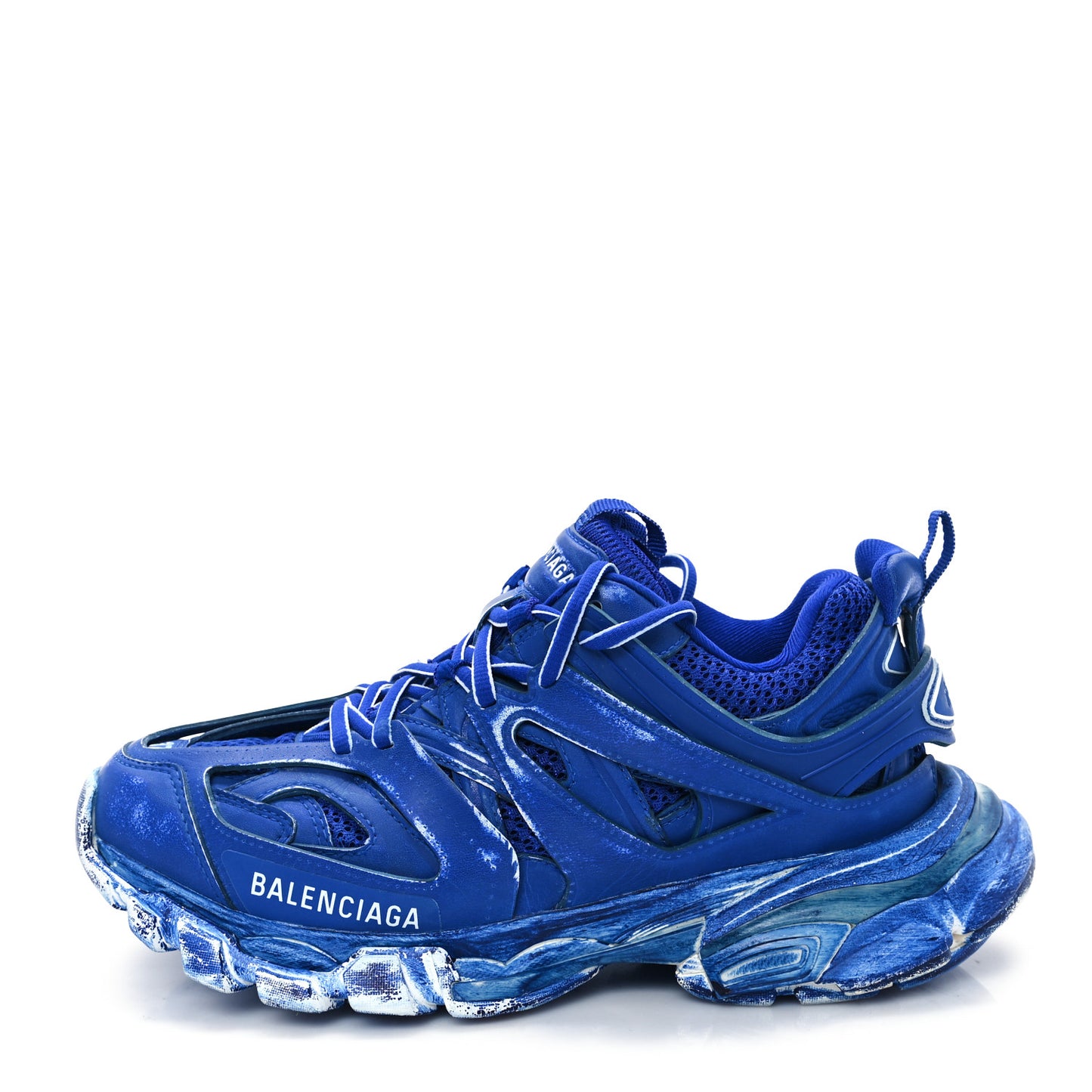 Mesh Nylon Womens Track Sneakers 37 Faded Blue