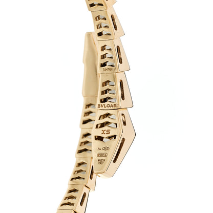 Bulgari 18K Yellow Gold Diamond Serpenti Viper Bracelet XS 3 of 4