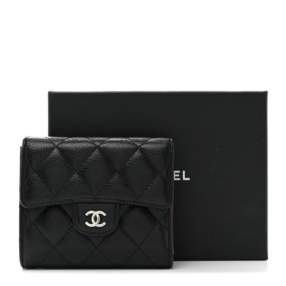 Chanel Caviar Quilted Compact Flap Wallet Black 10 of 10