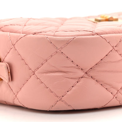 Chanel Aged Calfskin Quilted Mini Reissue Camera Case Pink 10 of 13
