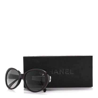 Chanel Round Acetate Bijoux Exclusive Sunglasses 5290B Black 9 of 9