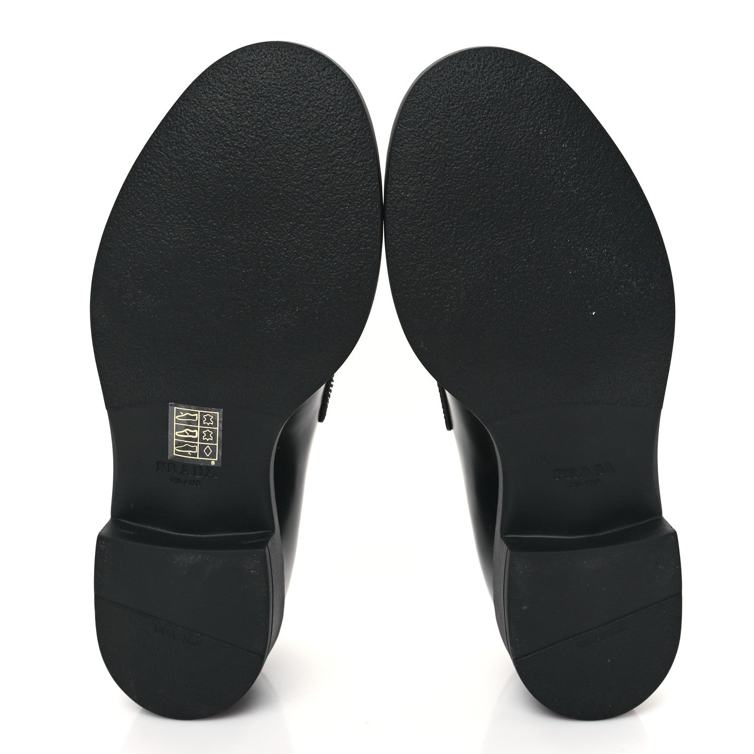 Prada Spazzolato Metal Triangle Logo 50mm Loafers 37 Black 5 of 8