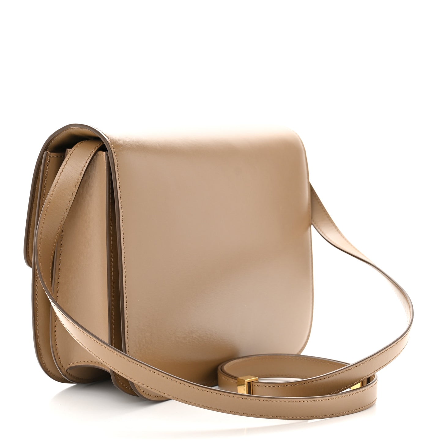 Box Calfskin Medium Classic Box Flap Bag Light Camel