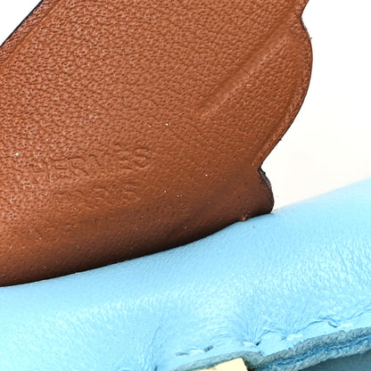 Hermes Milo Lambskin Grigri Rodeo Pegase Horse Bag Charm PM Celeste Gold Jaune Milton 3 of 4