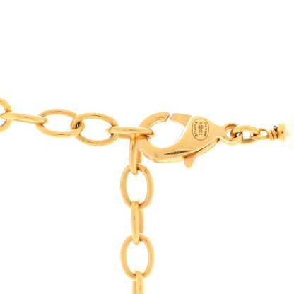 Chanel Metal Pearl Crystal CC Star Necklace Gold 4 of 4