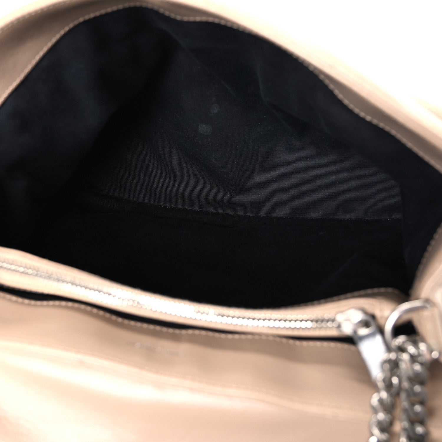 Saint Laurent Calfskin Y Quilted Monogram Medium Loulou Chain Satchel Nude Powder 4 of 12