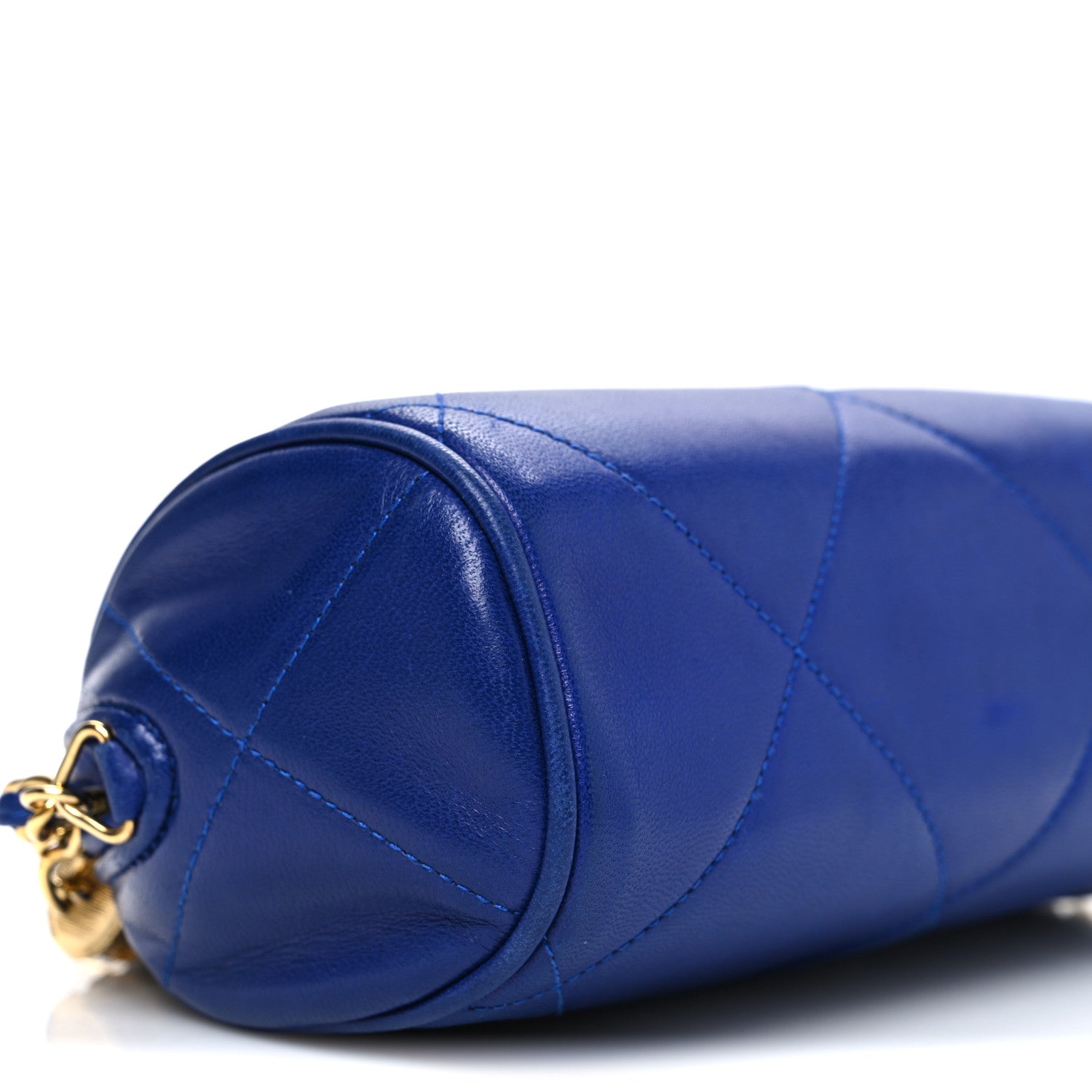Chanel Lambskin Diamond Quilted Small Shoulder Bag Blue 10 of 12