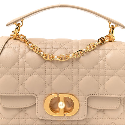 Christian Dior Lambskin Cannage Small Jolie Top Handle Bag Powder Beige Latte 9 of 11