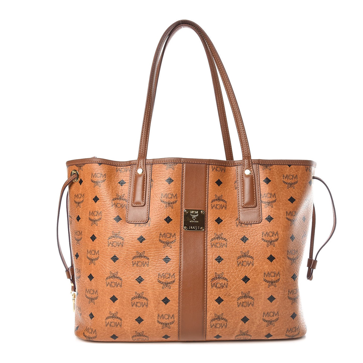 Visetos Medium Liz Reversible Shopper Tote Cognac