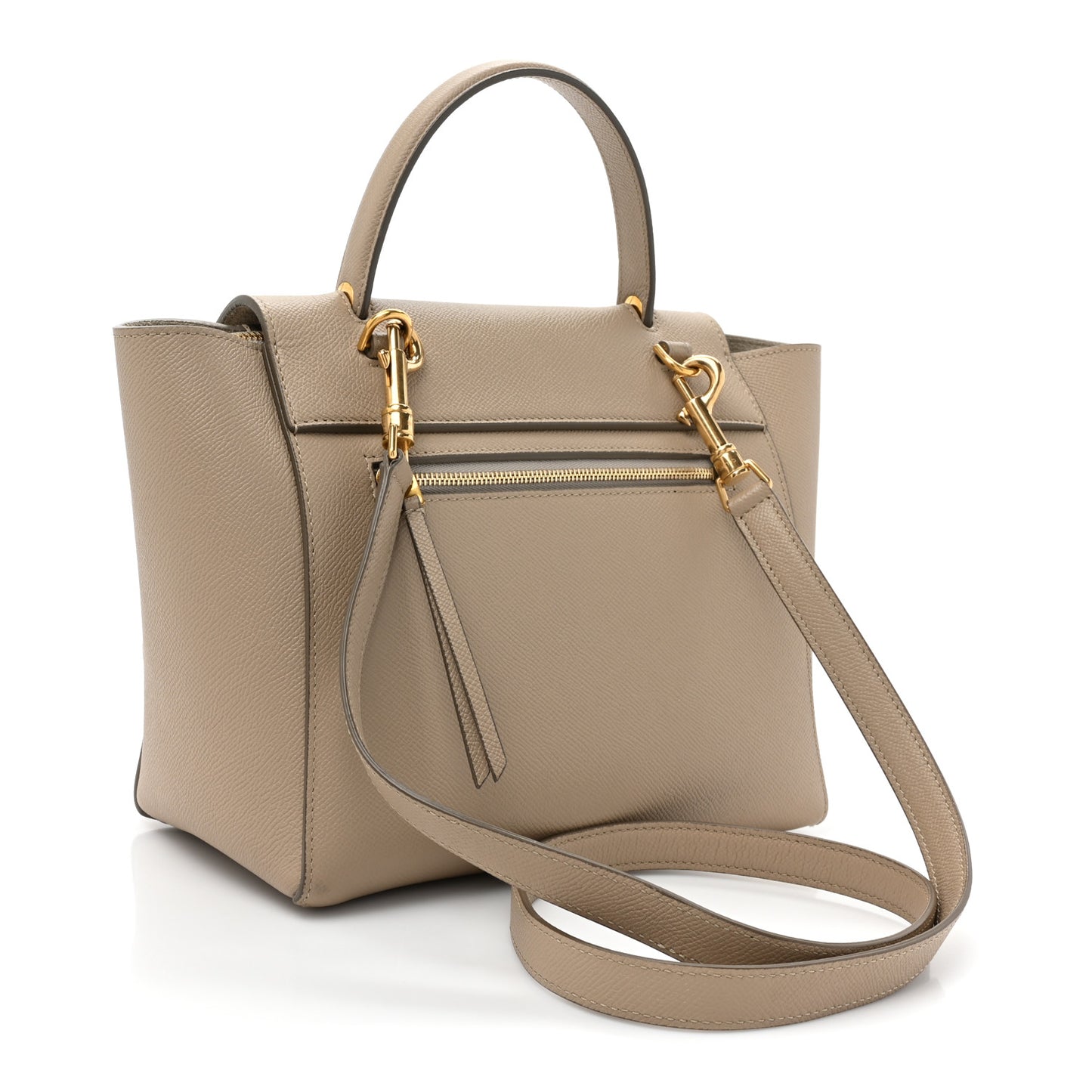 Grained Calfskin Micro Belt Bag Light Taupe