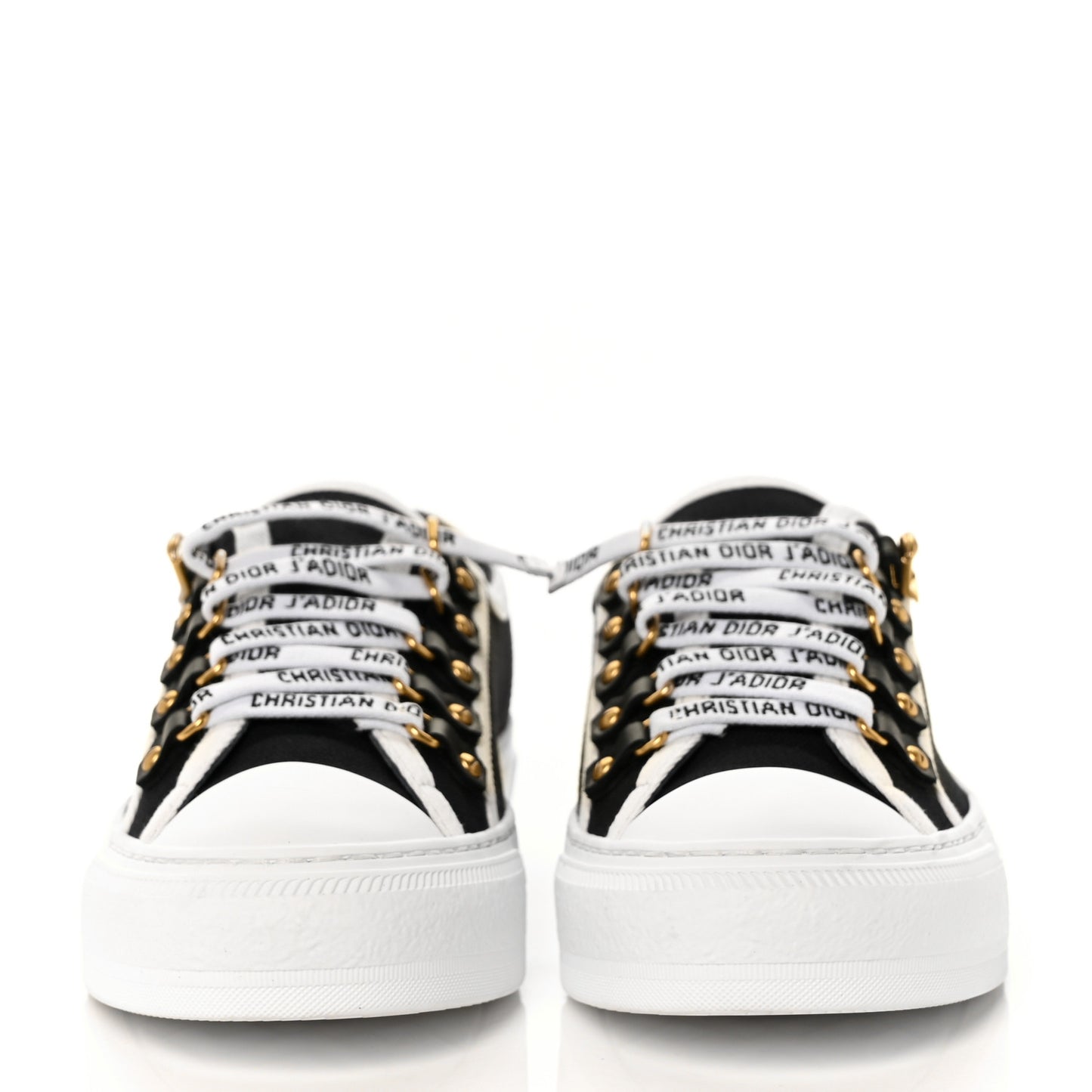 Canvas Walk'N'Dior Low Top Sneakers 37.5 Black
