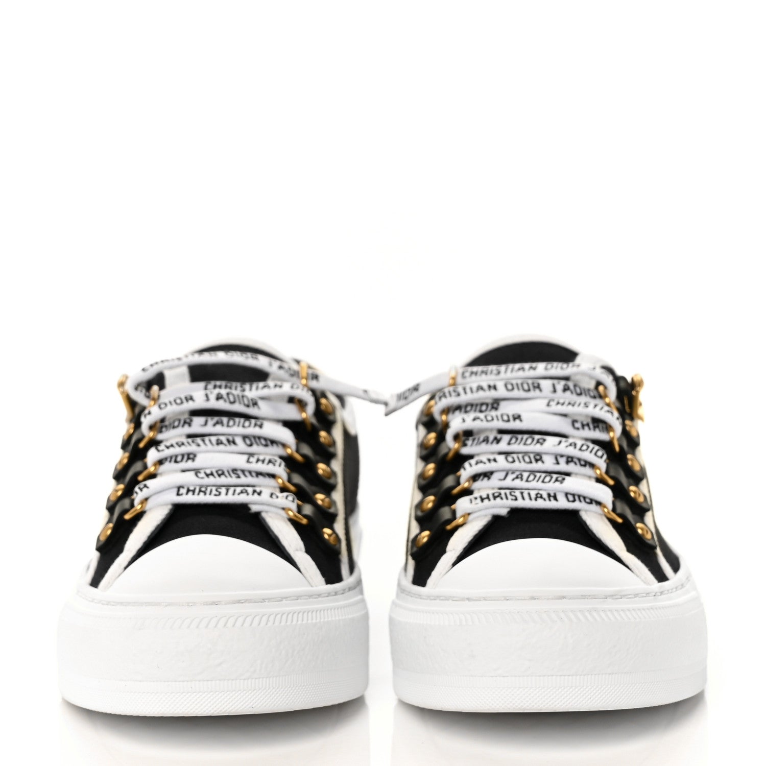 Christian Dior Canvas Walk'N'Dior Low Top Sneakers 37.5 Black 2 of 7