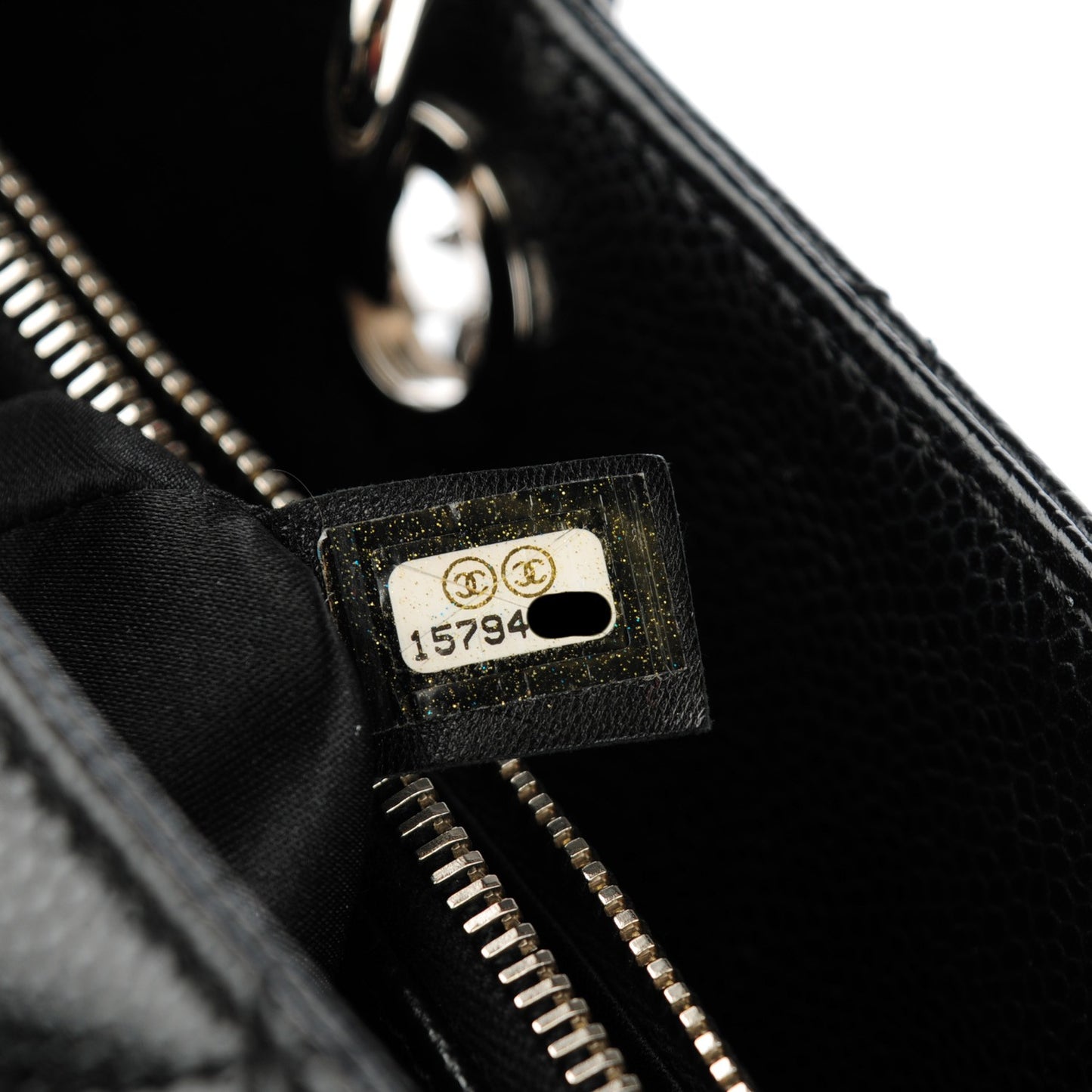 Caviar Quilted Grand Shopping Tote GST Black