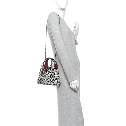 Chanel Pony Hair Printed Chic Lady Small Shopping Tote White Black 2 of 11