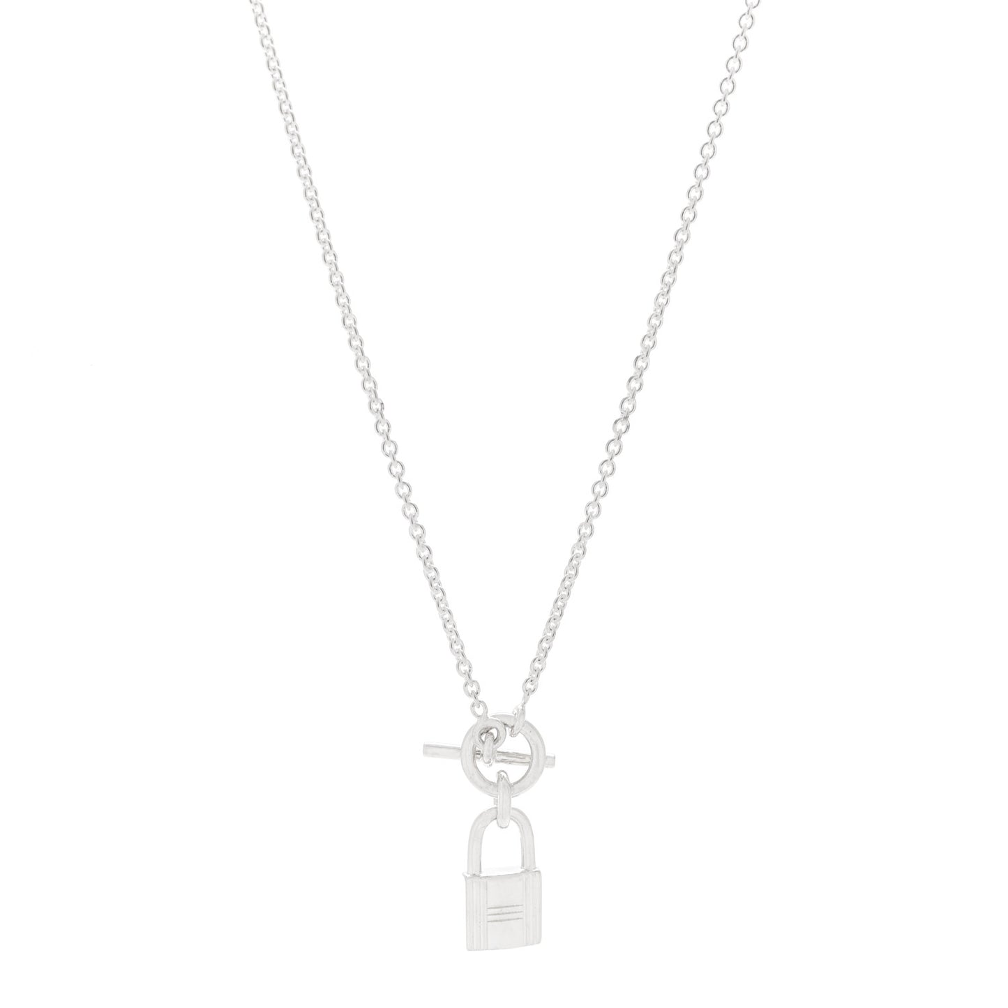 Sterling Silver Cadenas Kelly Lock Pendant Necklace