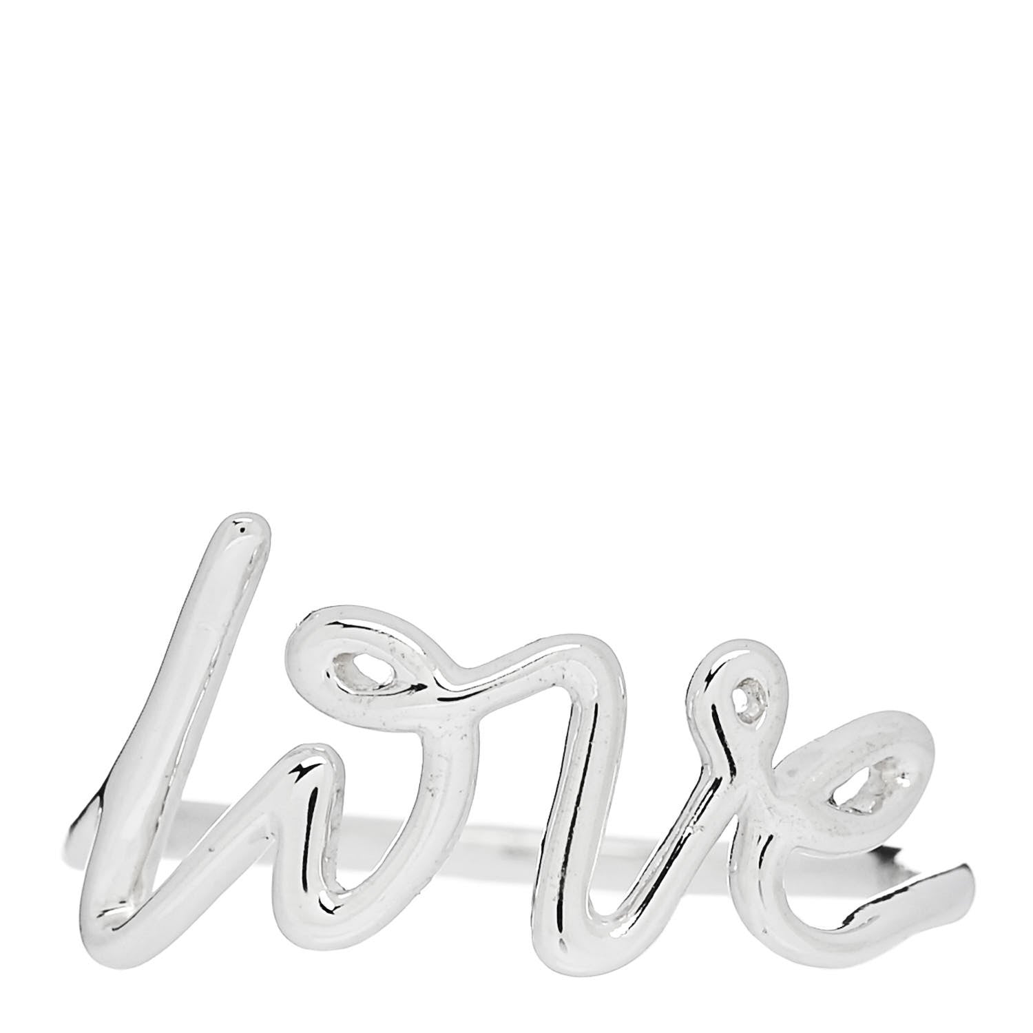 Tiffany Sterling Silver Paloma Picasso Graffiti Love Ring 54 7 1 of 5