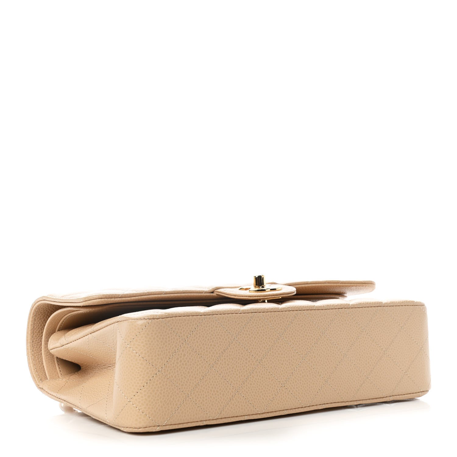Chanel Caviar Quilted Medium Double Flap Beige 4 of 11