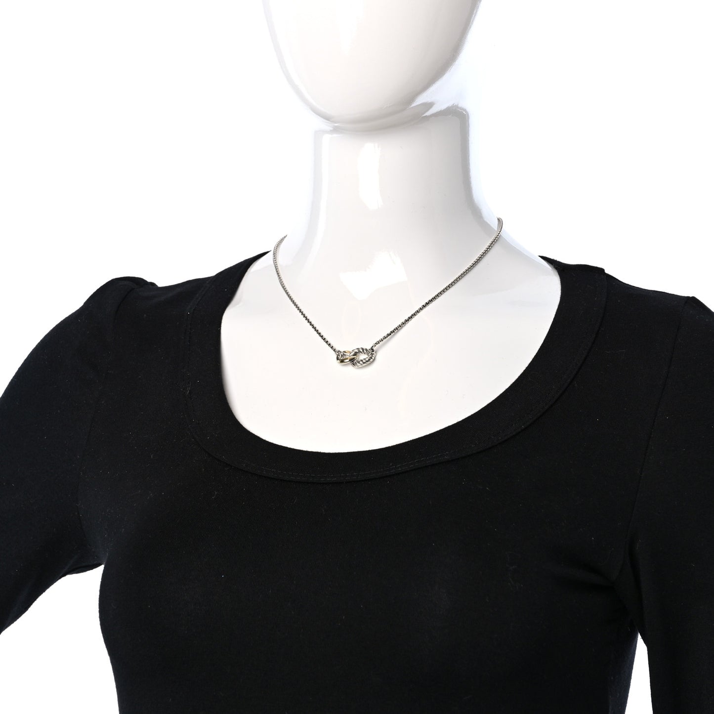 Sterling Silver 18K Yellow Gold Belmont Pendant Necklace