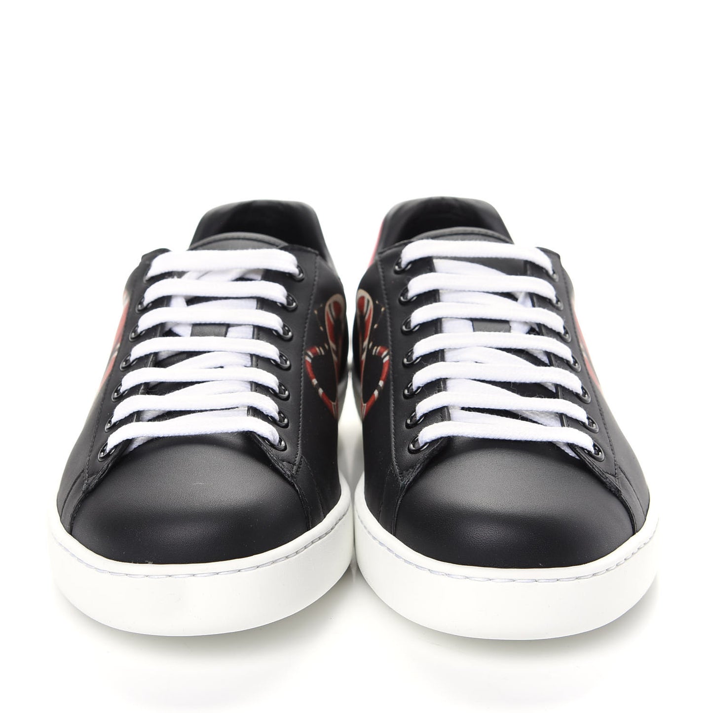 Calfskin Kingsnake Mens Ace Sneakers 7 Black Multicolor