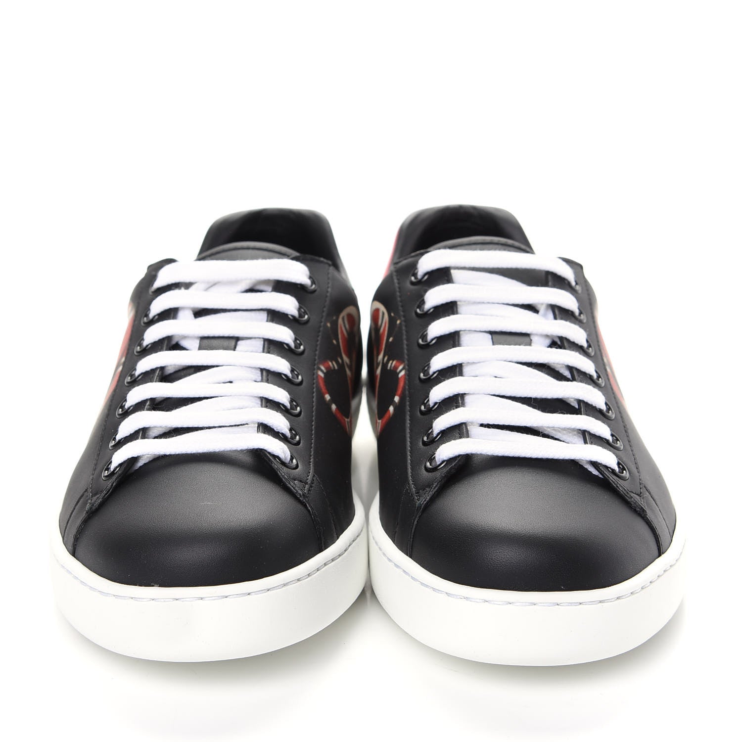 Gucci Calfskin Kingsnake Mens Ace Sneakers 7 Black Multicolor 2 of 11