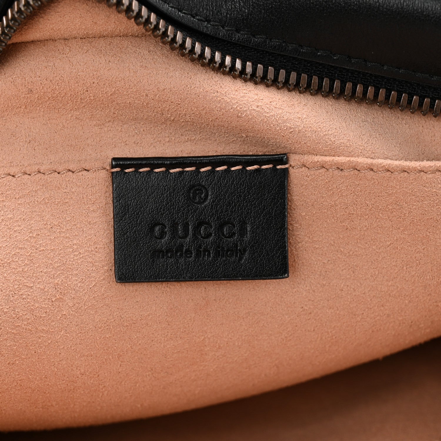 Gucci Calfskin Matelasse Small GG Marmont Chain Shoulder Bag Black 6 of 10