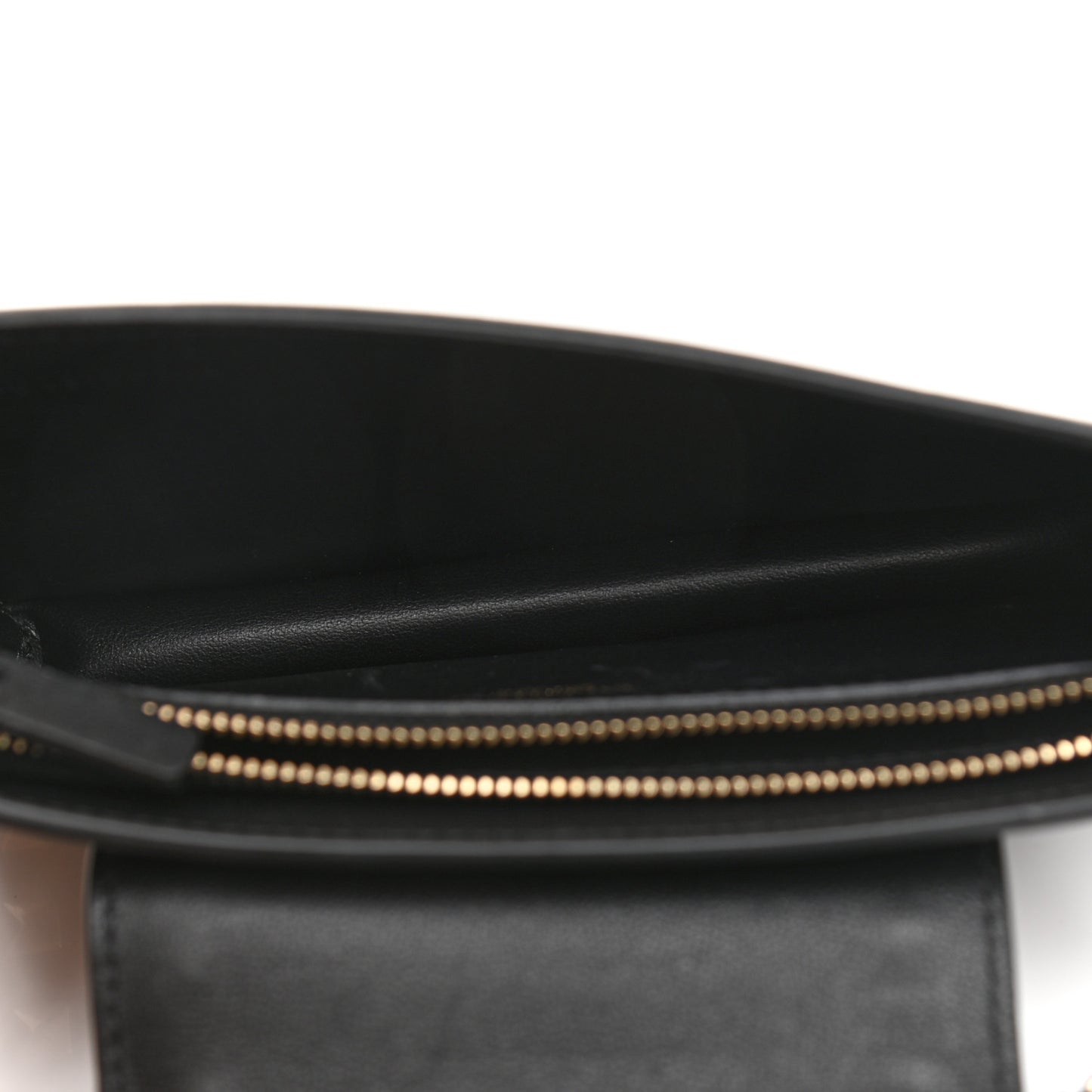 Calfskin Rockstud Phone Case With Chain Black