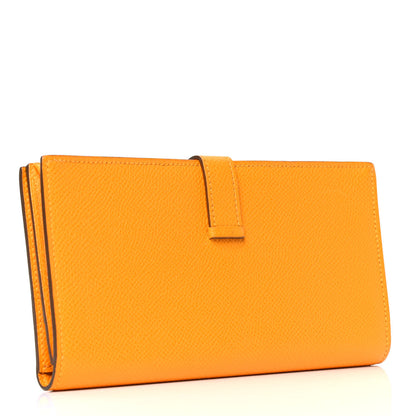 Hermes Epsom Bearn Gusset Wallet Jaune 3 of 6