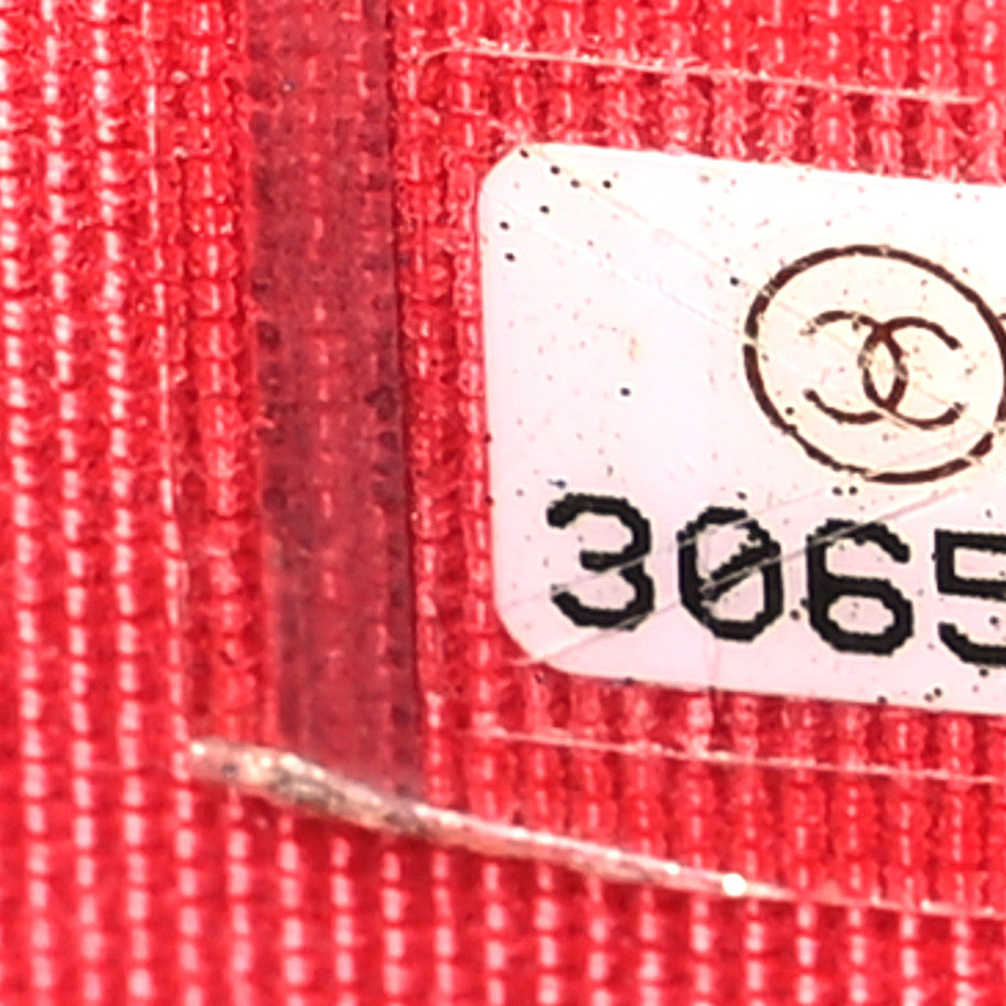 Caviar Quilted Mini Vanity Case With Chain Red