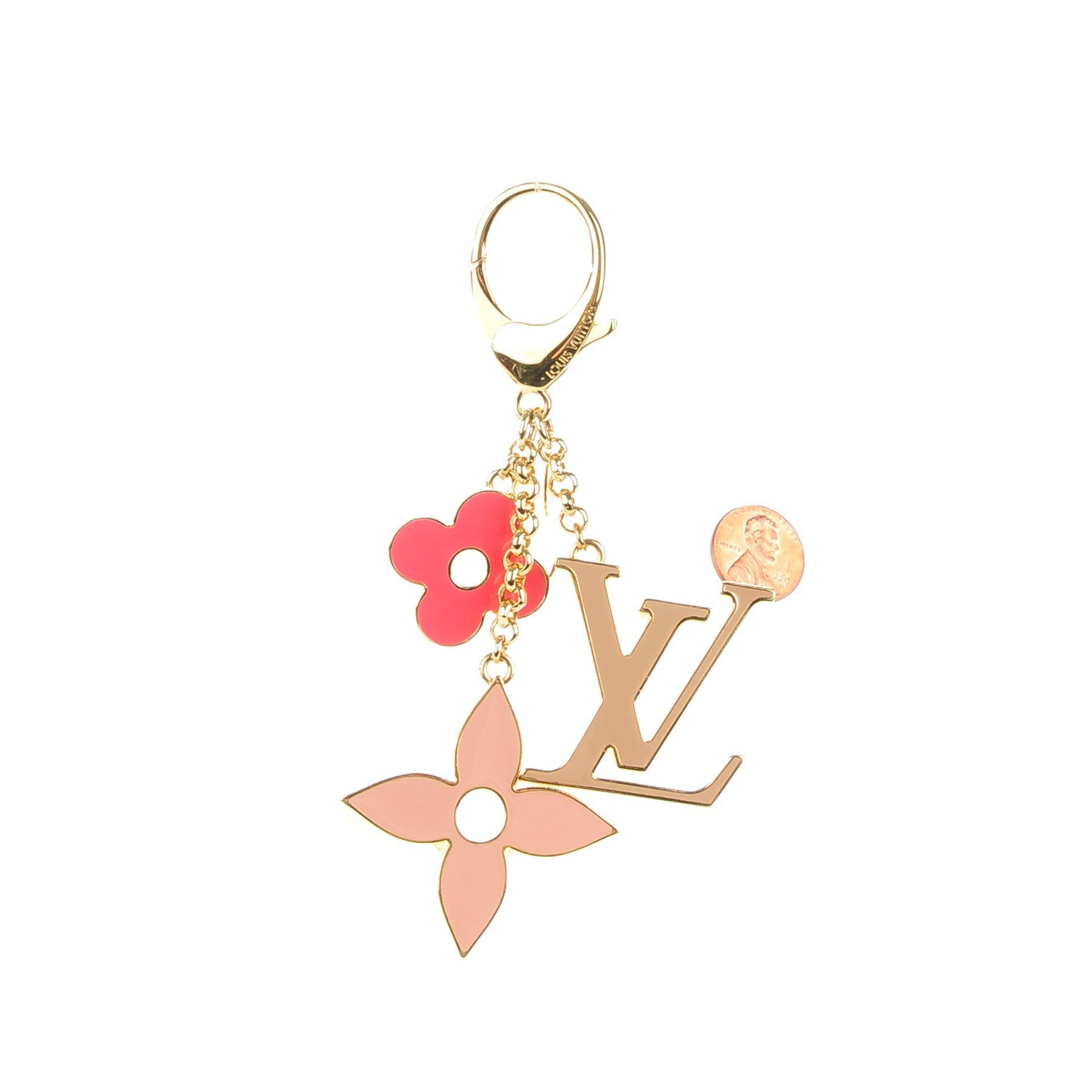 Louis Vuitton Fleur De Monogram Bag Charm Pink 2 of 6